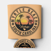 Myrtle Beach South Carolina Retro Sunset Souvenir Blikjeskoeler (Achterkant)