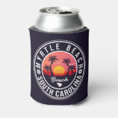 Myrtle Beach South Carolina Retro Sunset Souvenir Blikjeskoeler (Blikje Achterkant)