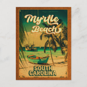 Myrtle Beach South Carolina Retro Sunset Souvenir Briefkaart