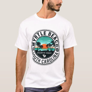 Myrtle Beach South Carolina Retro Sunset Souvenirs T-shirt