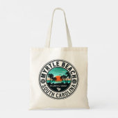 Myrtle Beach South Carolina Retro Sunset Souvenirs Tote Bag (Achterkant)