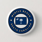 Myrtle Beach South Carolina Ronde Button 5,7 Cm (Voorkant)