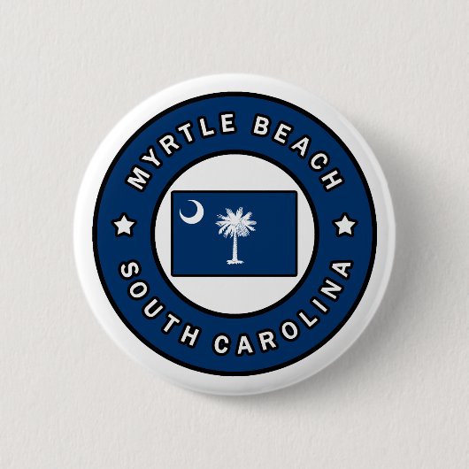 Myrtle Beach South Carolina Ronde Button 5,7 Cm (Voorkant)