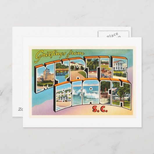 Myrtle Beach South Carolina SC  Briefkaart- Briefkaart (Voorkant / Achterkant)