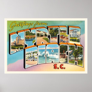 Myrtle Beach South Carolina SC Briefkaart- Poster