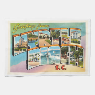 Myrtle Beach South Carolina SC  Briefkaart- Theedoek