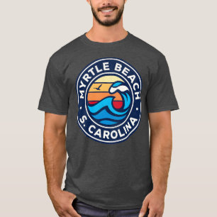 Myrtle Beach South Carolina SC Nautische golven T-shirt