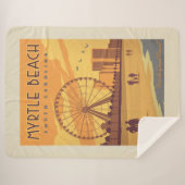Myrtle Beach | South Carolina Sherpa Deken (Voorkant (horizontaal))