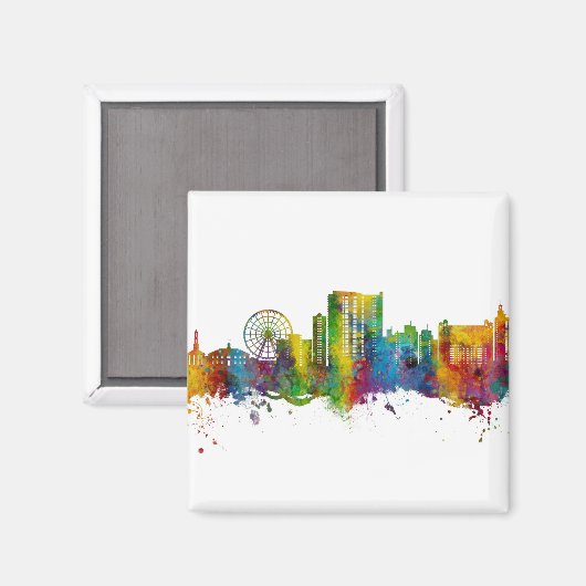 Myrtle Beach South Carolina Skyline Magneet (Voorkant / Achterkant)