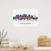 Myrtle Beach South Carolina Skyline Poster (Keuken)