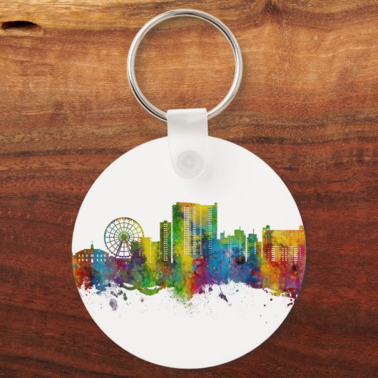 Myrtle Beach South Carolina Skyline Sleutelhanger (Voorkant)