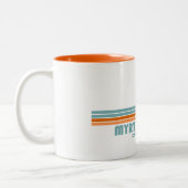 Myrtle Beach South Carolina Sun Palm Trees Tweekleurige Koffiemok (Links)