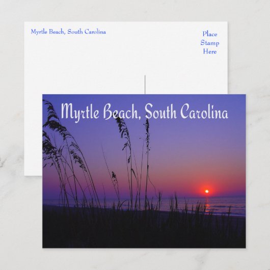 Myrtle Beach South Carolina Sunrise Briefkaart (Voorkant / Achterkant)