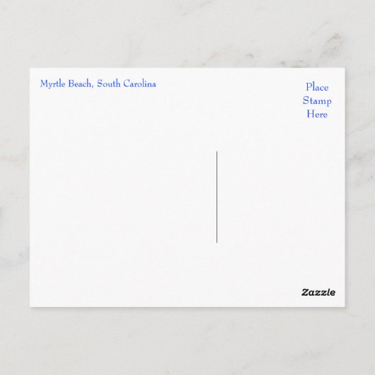 Myrtle Beach South Carolina Sunrise Briefkaart (Achterkant)
