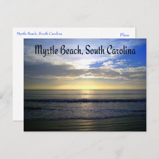 Myrtle Beach South Carolina Sunrise Briefkaart (Voorkant / Achterkant)