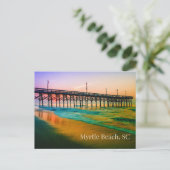 Myrtle Beach, South Carolina Sunset bij de Pier Briefkaart (Staand voorkant)