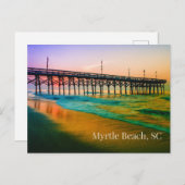 Myrtle Beach, South Carolina Sunset bij de Pier Briefkaart (Voorkant / Achterkant)
