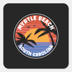 Myrtle Beach South Carolina Sunset Vierkante Sticker