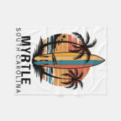 Myrtle Beach South Carolina Surfing Surfer _1 Fleece Deken (Voorkant (Horizontaal))