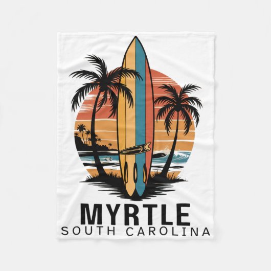 Myrtle Beach South Carolina Surfing Surfer _1 Fleece Deken (Voorkant)