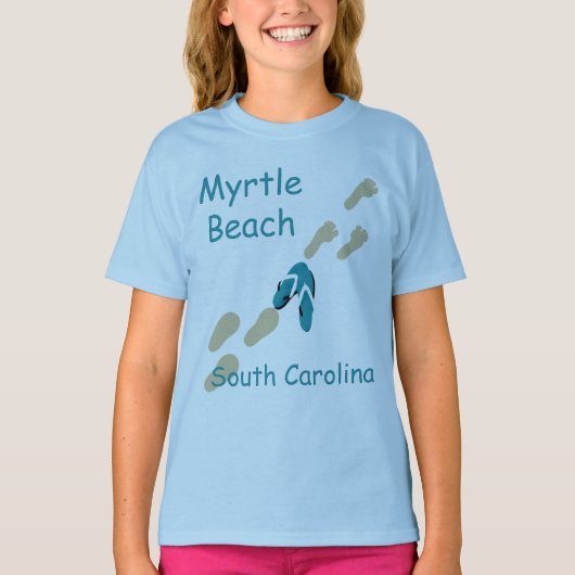 Myrtle Beach, South Carolina Teenslippers T-Shirt (Voorkant)