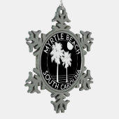 Myrtle Beach South Carolina Tin Sneeuwvlok Ornament (Links)