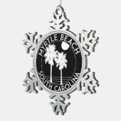Myrtle Beach South Carolina Tin Sneeuwvlok Ornament (Rechts)