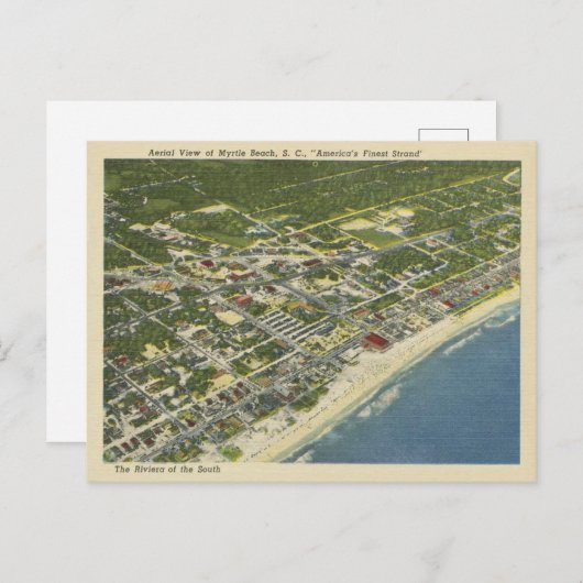 Myrtle Beach South Carolina Uitzicht Briefkaart (Voorkant / Achterkant)