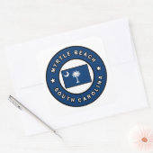 Myrtle Beach South Carolina Vierkante Sticker (Envelop)