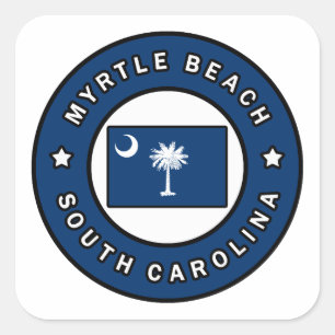 Myrtle Beach South Carolina Vierkante Sticker