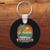 Myrtle Beach South Carolina Vintage in nood Sleutelhanger (Voorkant)