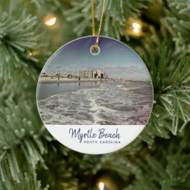 Myrtle Beach South Carolina Vintage Keramisch Ornament