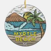 Myrtle Beach South Carolina Vintage Keramisch Ornament (Achterkant)