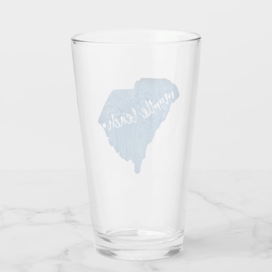 Myrtle Beach South Carolina Wood Grain Glas (Achterkant)