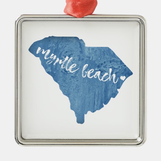 Myrtle Beach South Carolina Wood Grain Metalen Ornament (Voorkant)