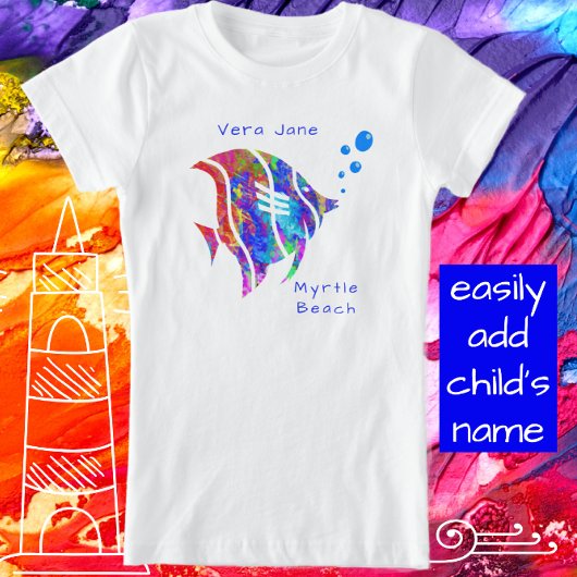 Myrtle Beach South Carolina Zonnevis met Naam T-shirt