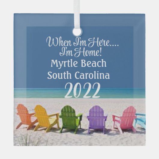 Myrtle BEACH SOUTH SC BEACH LOVER GIFT ORNAMENT (Voorkant)
