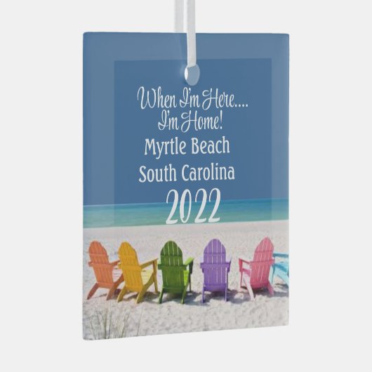 Myrtle BEACH SOUTH SC BEACH LOVER GIFT ORNAMENT (Voorkant Rechts)