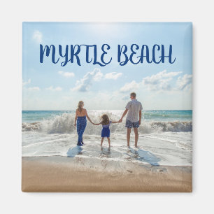 Myrtle Beach Souvenir Sand en Surf met familie Magneet