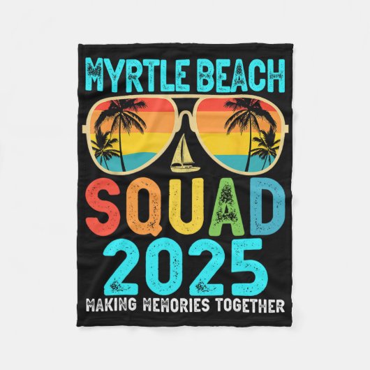 Myrtle Beach Squad 2025 Vakantie Vrienden Familie  Fleece Deken (Voorkant)