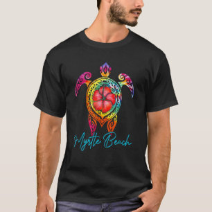 Myrtle Beach Tie Dye Zee Schildpad Familie Vakanti T-shirt