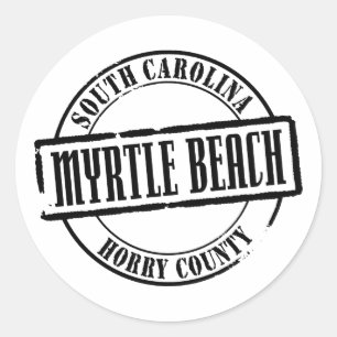Myrtle Beach Titel Ronde Sticker