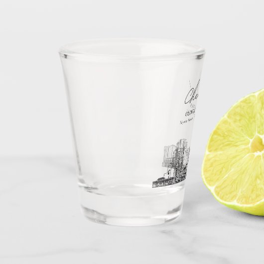 Myrtle Beach Trouwgunst Proost Schot Glas (Links)