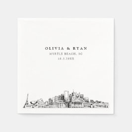 Myrtle Beach Trouwpapier Cocktail servet
