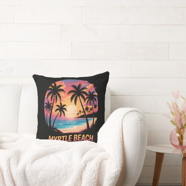 Myrtle Beach Vakantie Surfer  Kussen (Bank)