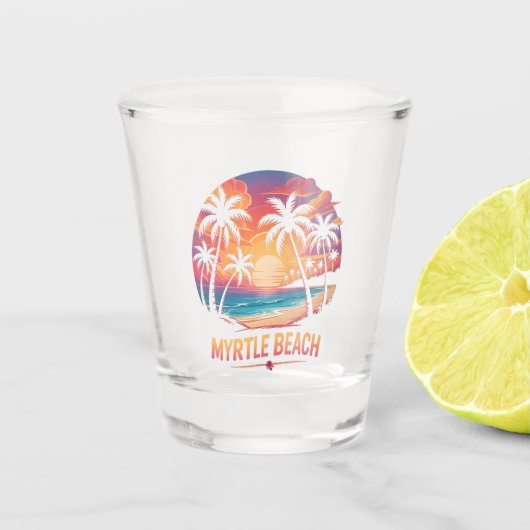 Myrtle Beach Vakantie Surfer  Shot Glas (Voorkant)