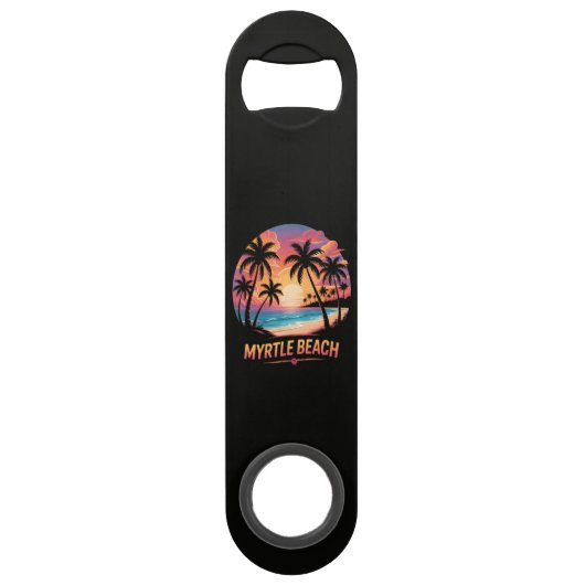 Myrtle Beach Vakantie Surfer Speed Flessenopener (Voorkant)