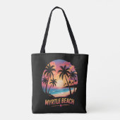 Myrtle Beach Vakantie Surfer Tote Bag (Achterkant)