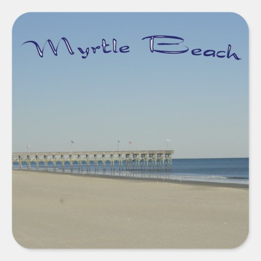 Myrtle Beach Vierkante Sticker (Voorkant)