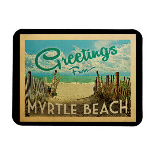 Myrtle Beach Vintage Travel Magneet